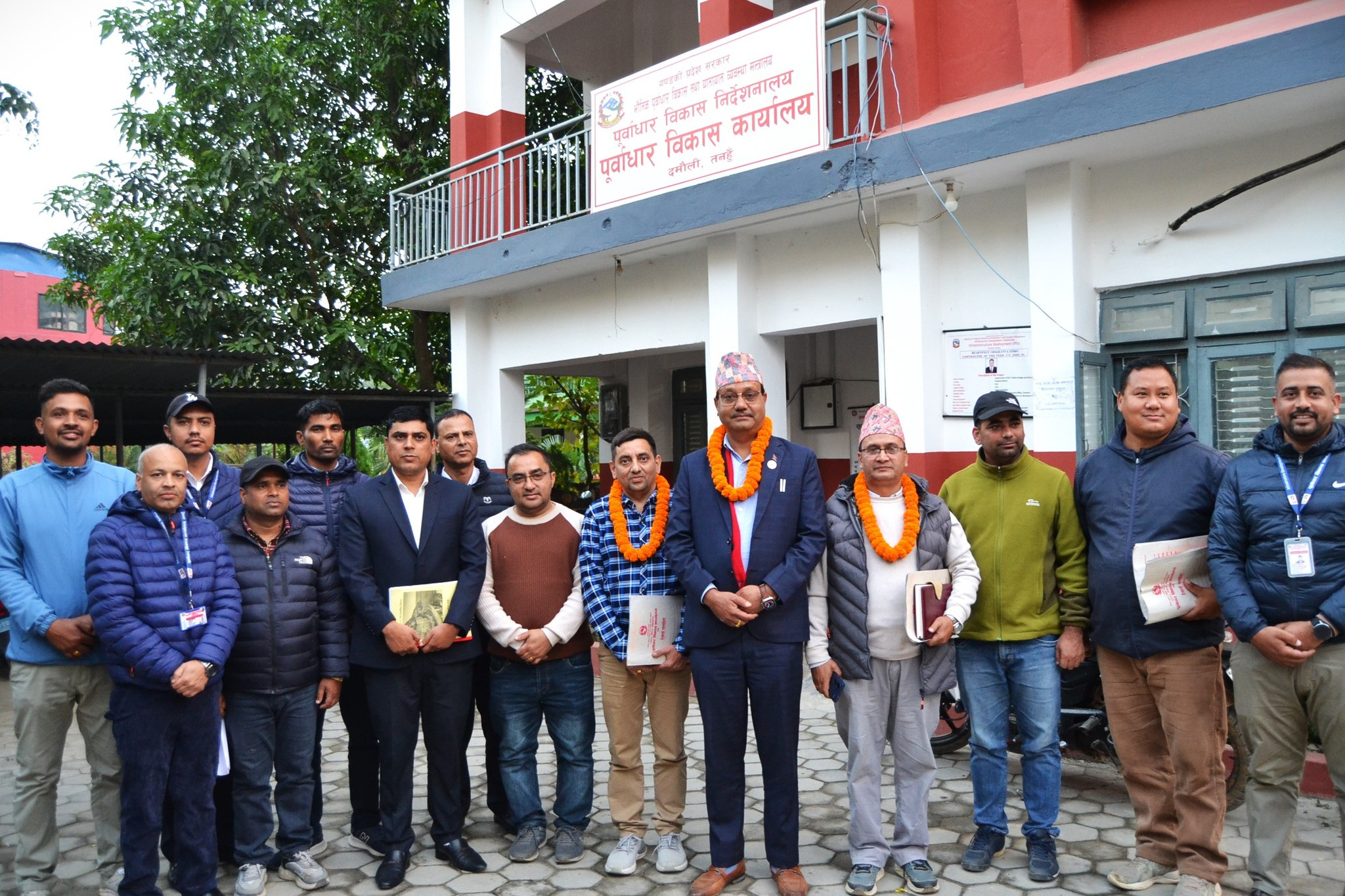 Under the supervision of Infrastructure Development Office, Tanahun, The ministry team including Honorable Minister Prakash Bahadur KC.