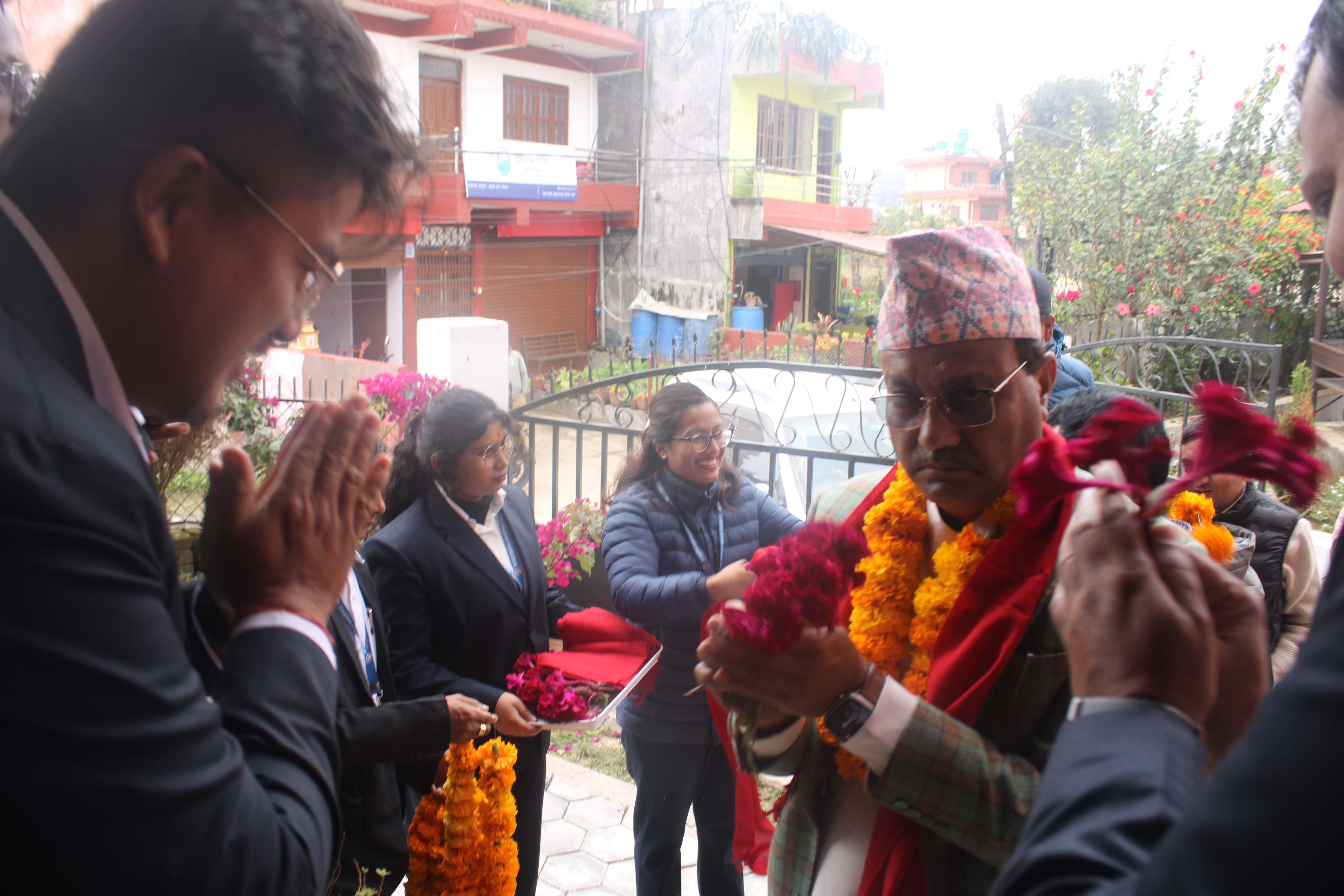 Under the supervision of Infrastructure Development Office, Gorkha, the ministry team including Honorable Minister Prakash Bahadur KC.